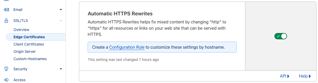 Automatic HTTPS Rewrites