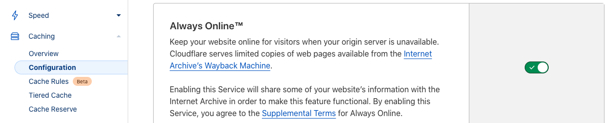 enable Always Online
