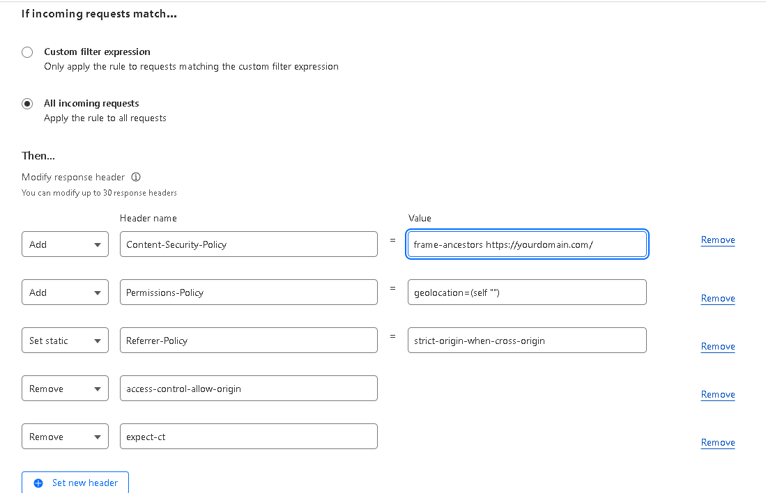create Transform Rules
