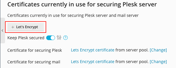 pilih CA lets encrypt